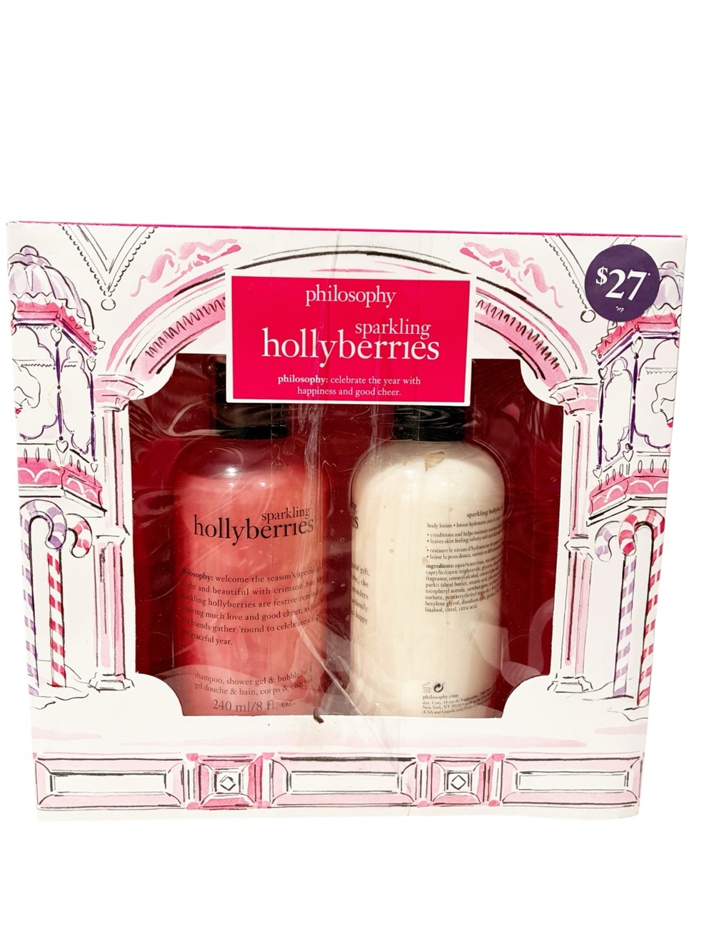 Philosophy Sparkling Snowberries Shampoo Shower Gel Bubble Bath Body Lotion NEW
